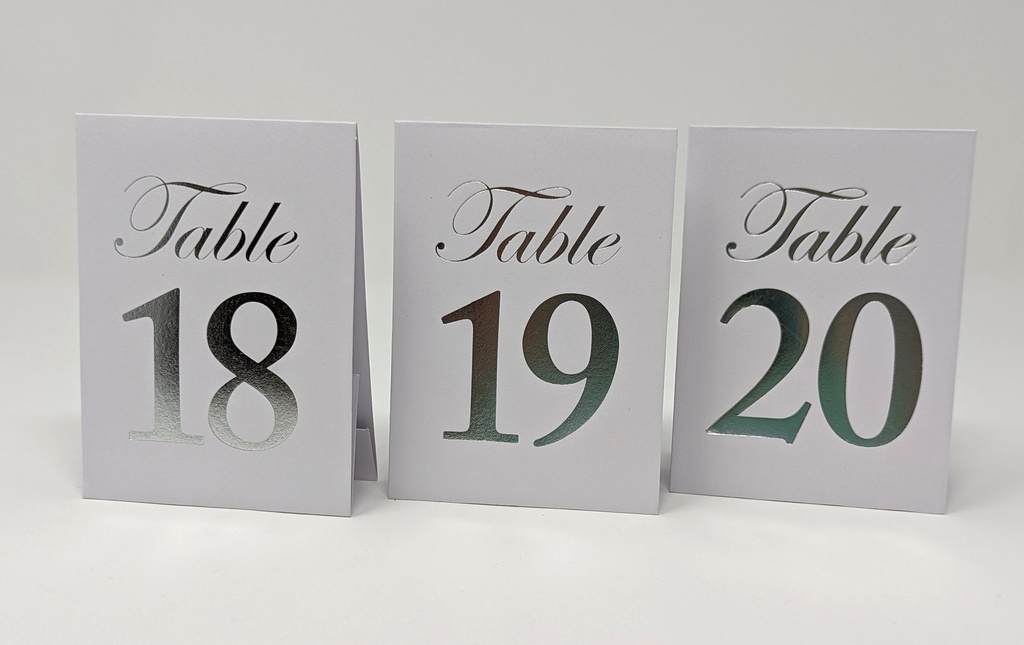 Paper Table Numbers