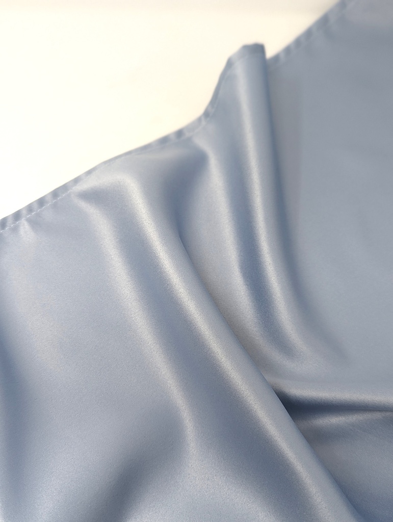 Dusty Blue Lamour Satin Tablecloth