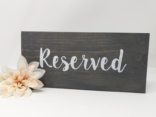 [TBDECOR-RES-WD-GREY] Reserved Sign