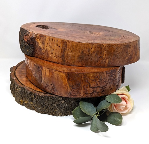 [TBDECOR-WROUND-STAINED-LG] Stained Wood Rounds