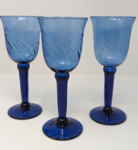 Blue Fluted Goblets