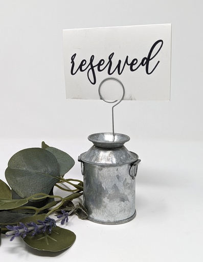 Galvanized Tin Table Number Holder