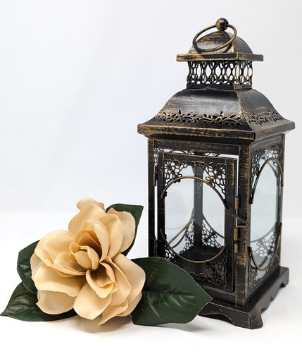 Antique Gold & Black Lantern