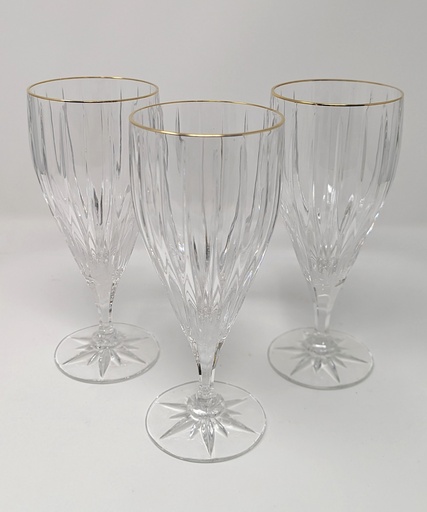 Gold Rimmed Crystal Goblet