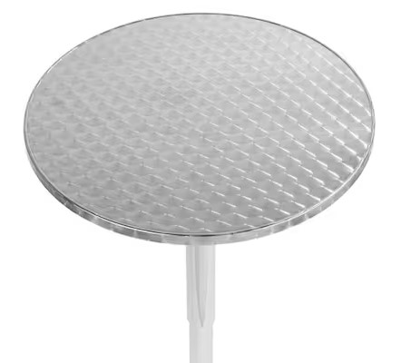 Cocktail Table Silver Adjustable